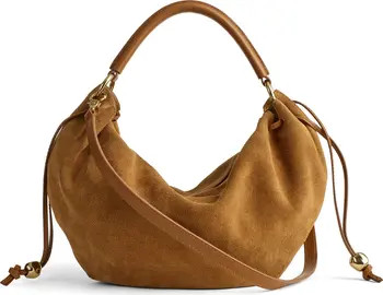 The Camren Gathered Suede Shoulder Bag | Nordstrom