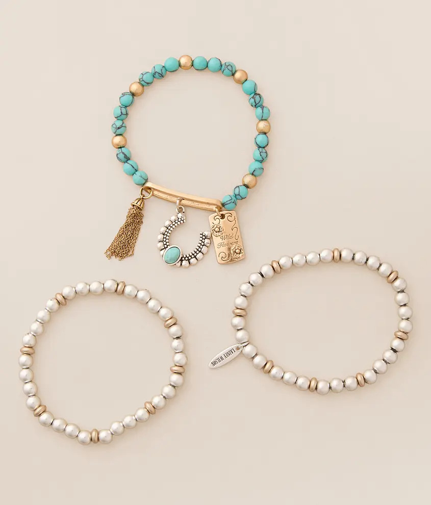 3 Pack Beaded Bracelet Set | Buckle