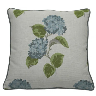 Hydrangea Indoor/Outdoor Throw Pillow Summer Classics Toss Pillow Color: Mist, Size: 20" x 20 | Wayfair North America
