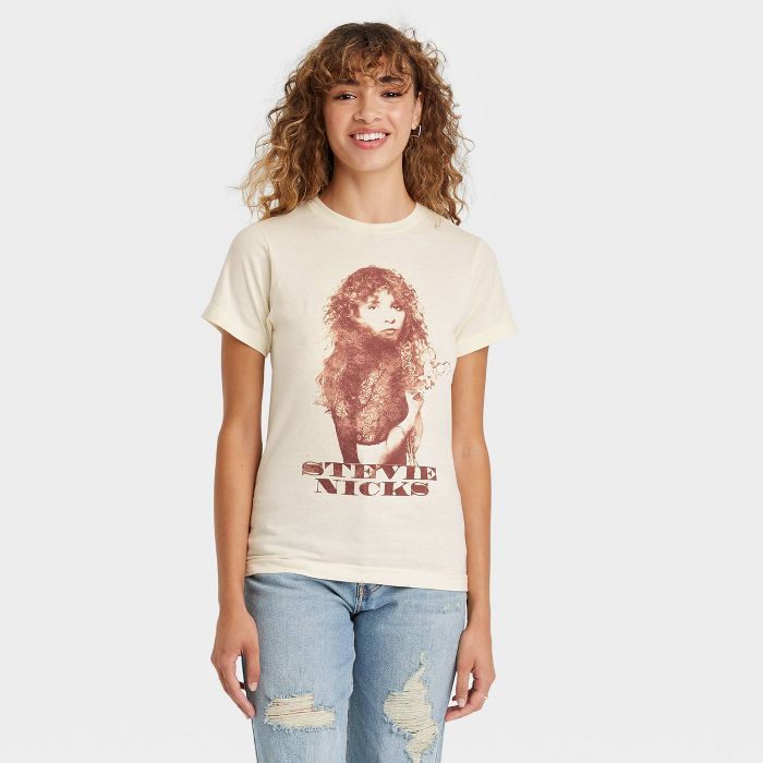 Women's Stevie Nicks Short Sleeve Graphic T-Shirt - Tan | Target