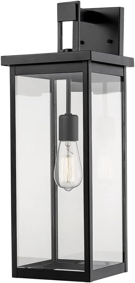 Millennium 2602-PBK Transitional One Light Outdoor Steel Sconce, Anti-Rust Powder Coat Black, Wet... | Amazon (US)