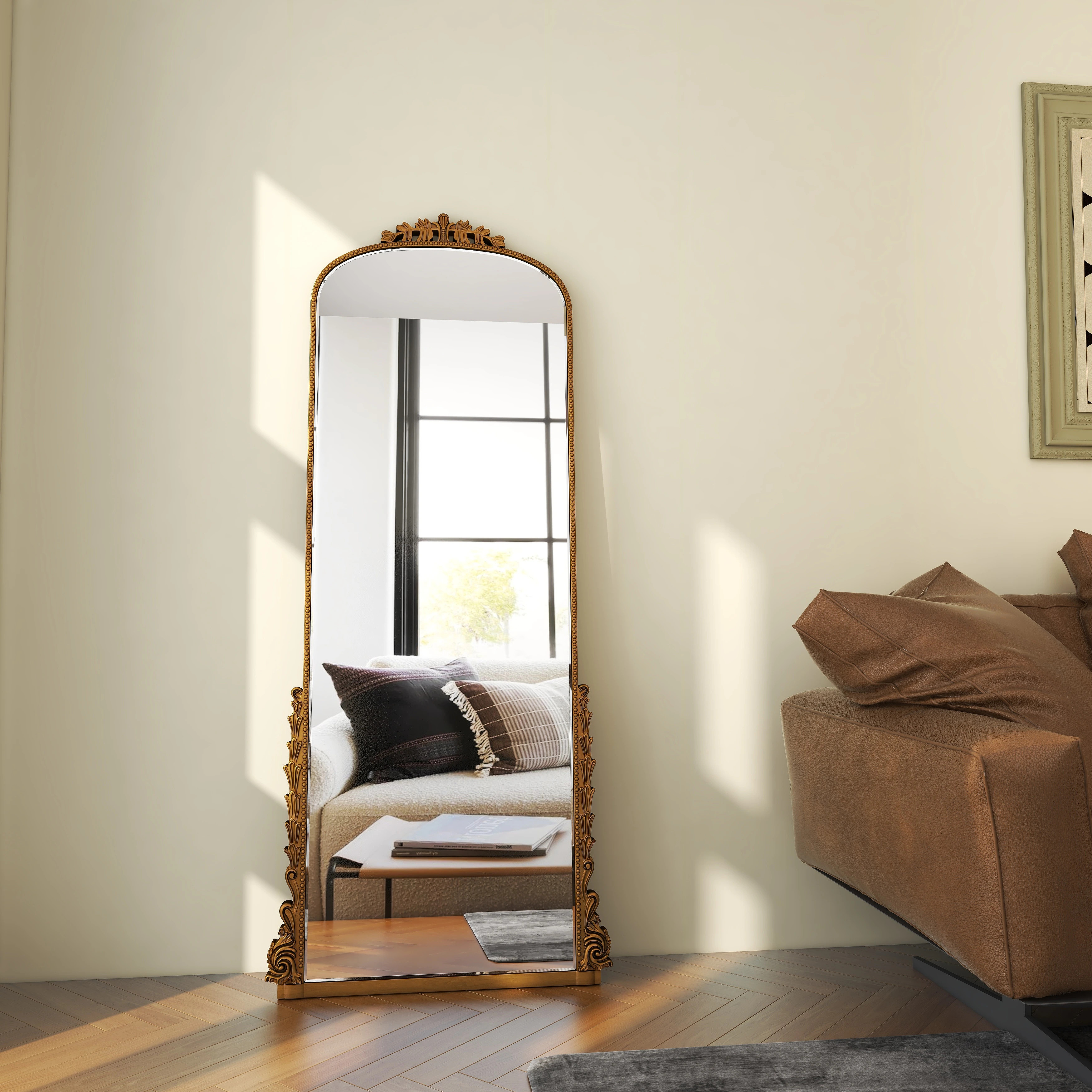 Vintage Gold Ornate Full Length Floor Mirror Baroque Decor | Bed Bath & Beyond