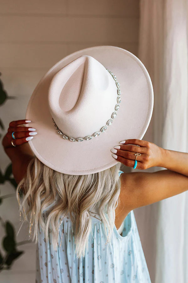 Mostly In Love Felt Fedora In Ivory | Impressions Online Boutique