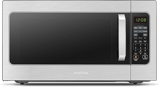 Toshiba ML2-EM62P(SS) Microwave Oven with Built-in Humidity Sensor, 6 Automatic Preset Menus, ECO... | Amazon (US)