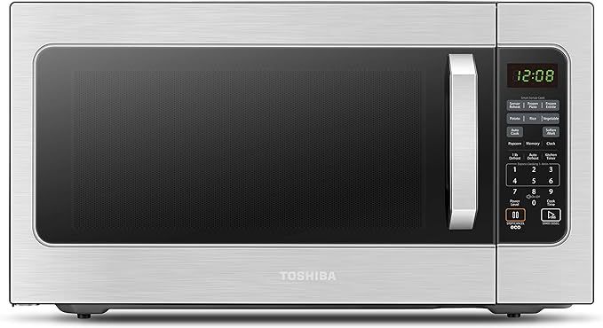 Toshiba ML2-EM62P(SS) Microwave Oven with Built-in Humidity Sensor, 6 Automatic Preset Menus, ECO... | Amazon (US)