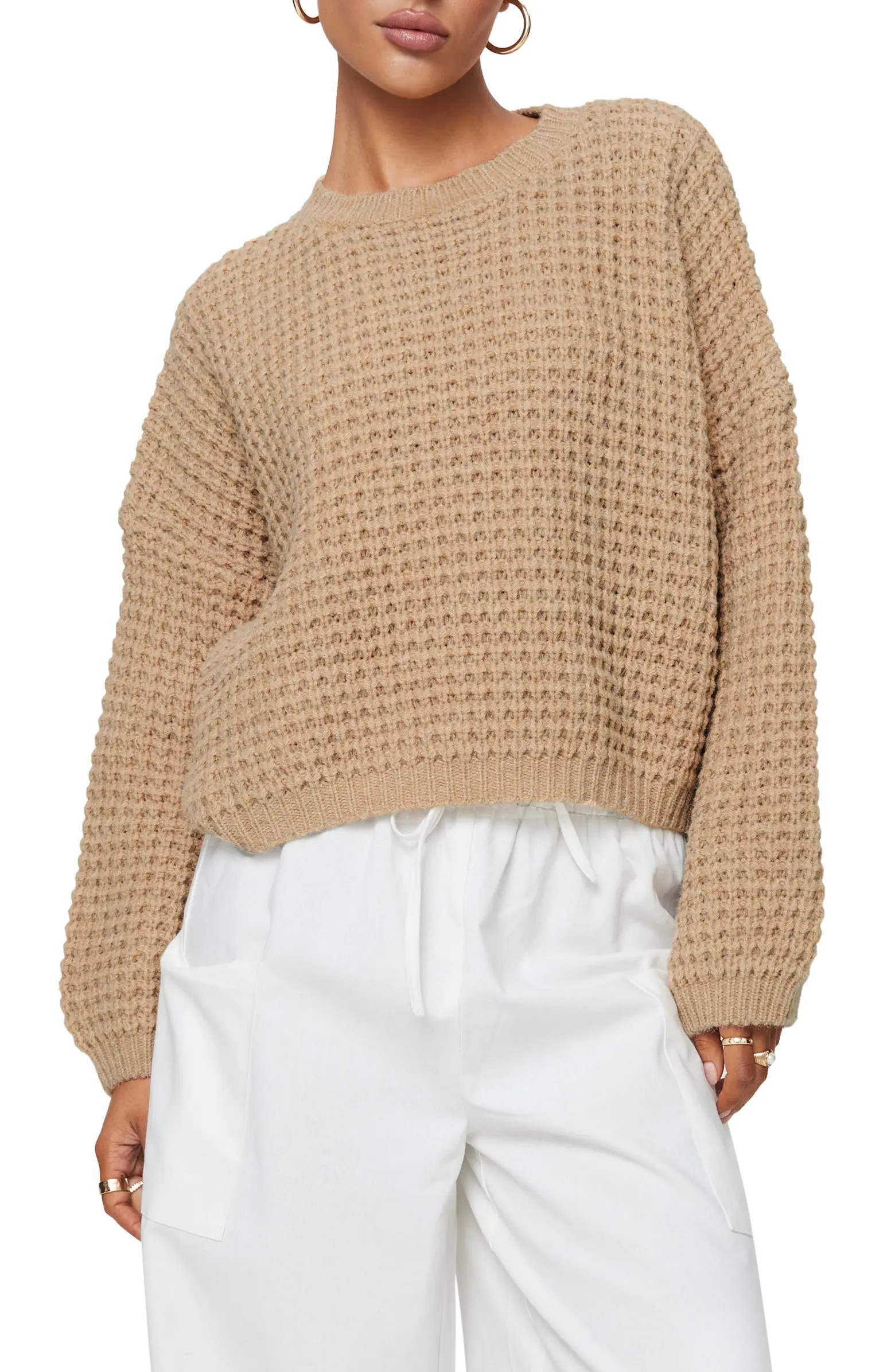 Princess Polly Calvary Waffle Stitch Sweater | Nordstrom | Nordstrom