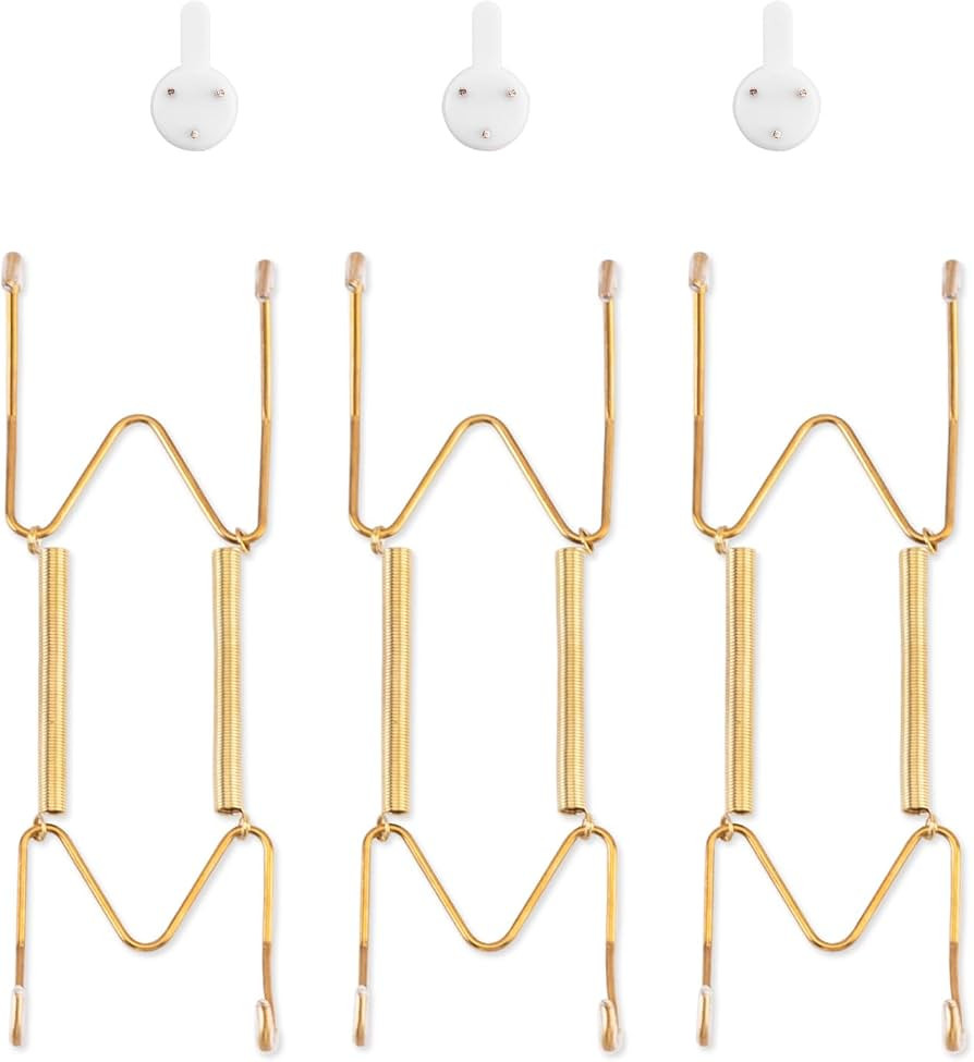Bilillo 3 Pack Plate Hangers for The Wall, Suitable for 6-8 inch Art Plate, Stainless Steel Invis... | Amazon (US)