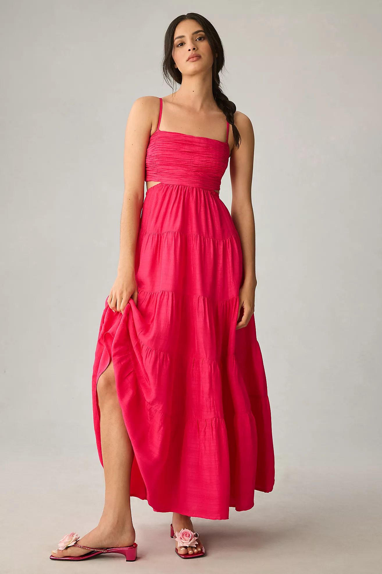 Let Me Be Cutout Tiered Dress | Anthropologie (US)
