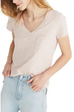 Whisper Cotton V-Neck Pocket Tee | Nordstrom