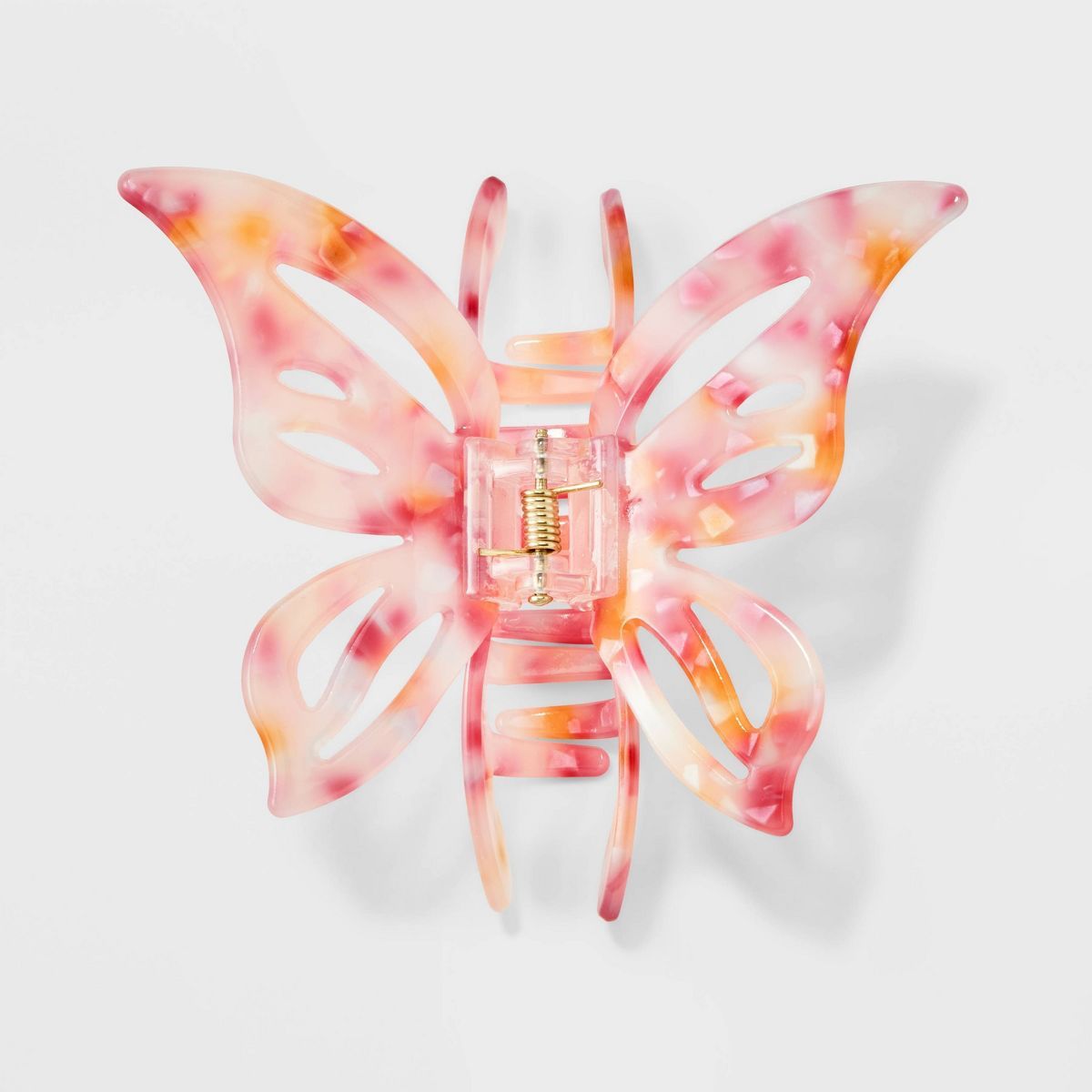 Marbled Butterfly Claw Hair Clip - Wild Fable™ Pink/Orange | Target