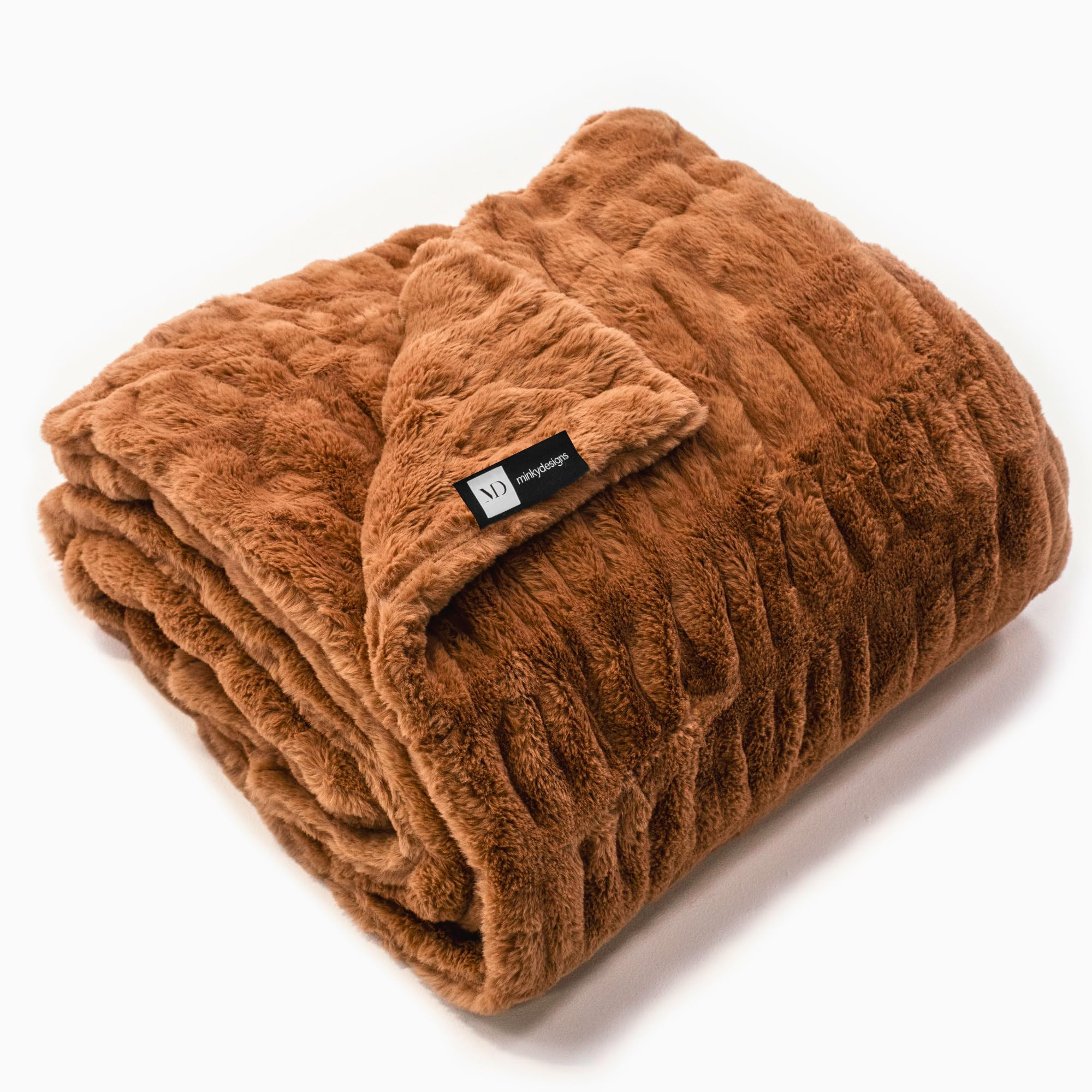 Minky Designs Copper Minky Blanket – Ultra Soft Faux Fur Throw Blanket for Couch, Bed & Home ... | Amazon (US)