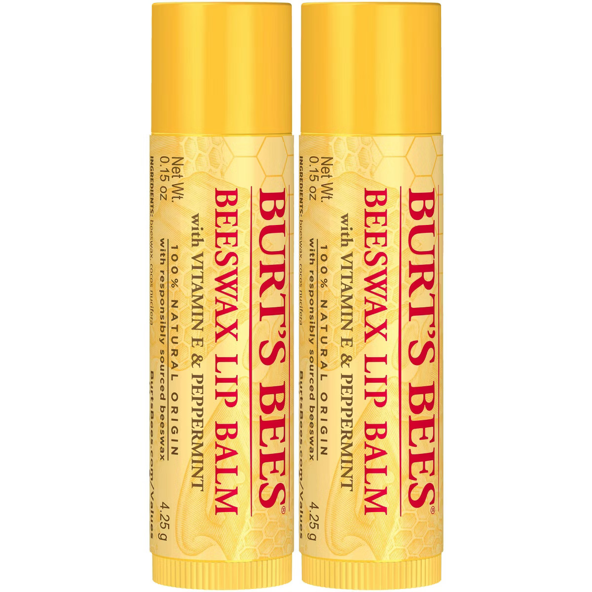 Burt's Bees Lip Balm - Beeswax - 2pk/0.30oz | Target
