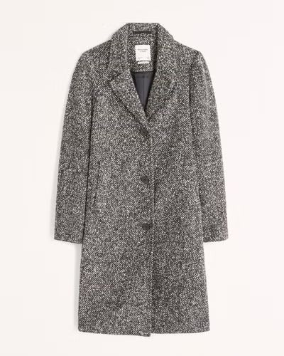 Women's Textured Dad Coat | Women's Coats & Jackets | Abercrombie.com | Abercrombie & Fitch (US)