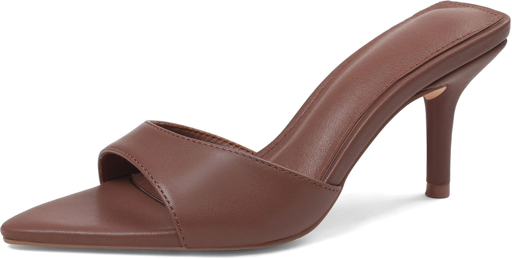 Celbreez Black Kitten Heels Mules Summer Sandals for Women Black Heels Pointed Open Peep Toe High... | Amazon (US)