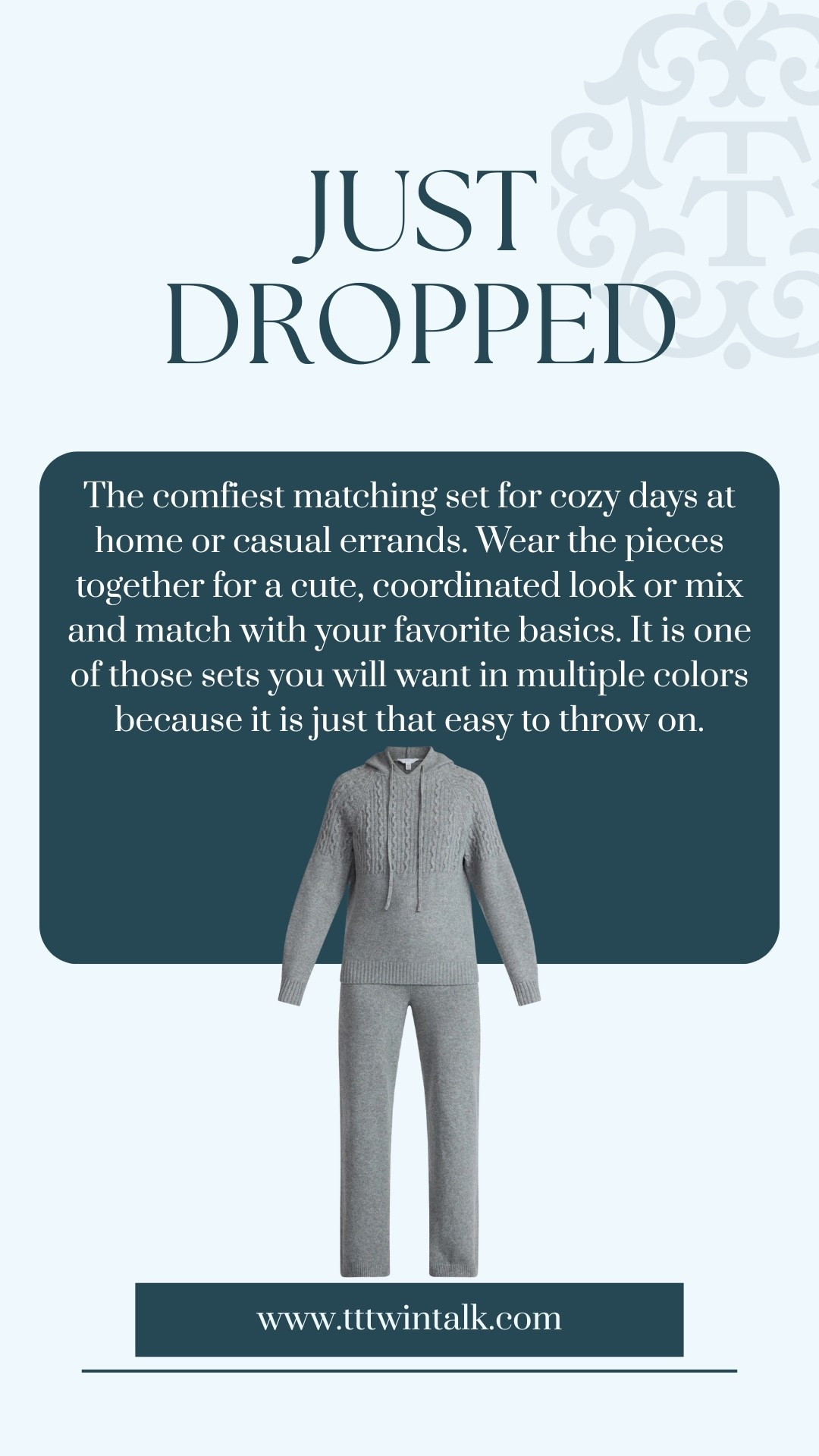 The comfiest matching set for cozy days at home or casual errands. Wear the pieces together for a cute, coordinated look or mix and match with your favorite basics. It is one of those sets you will want in multiple colors because it is just that easy to throw on.

#LTKSeasonal #LTKHoliday #LTKGiftGuide