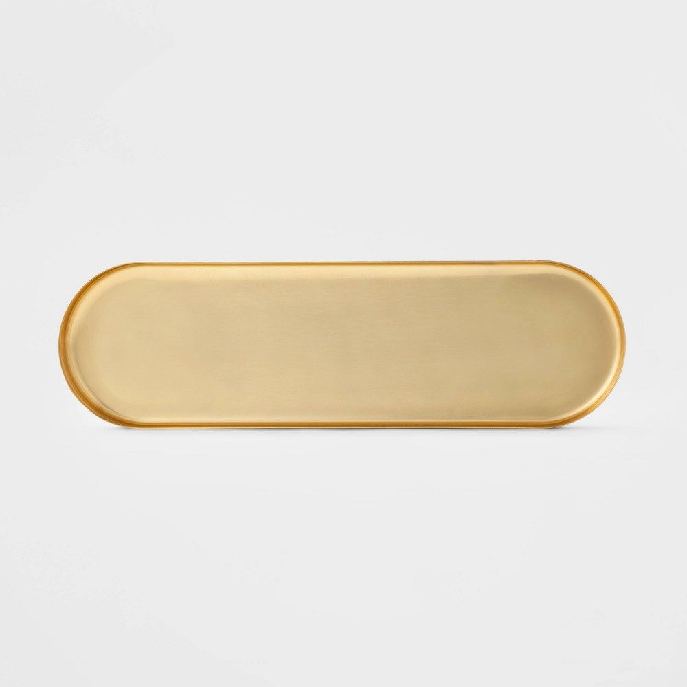 20"" x 6"" Decorative Brass Tray Gold - Project 62 | Target