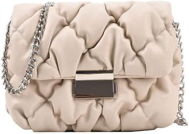 Handbag Chain Strap Women's Messenger Bags Luxury Handbags Designer Women Crossbody Bags Pleated ... | Amazon (US)