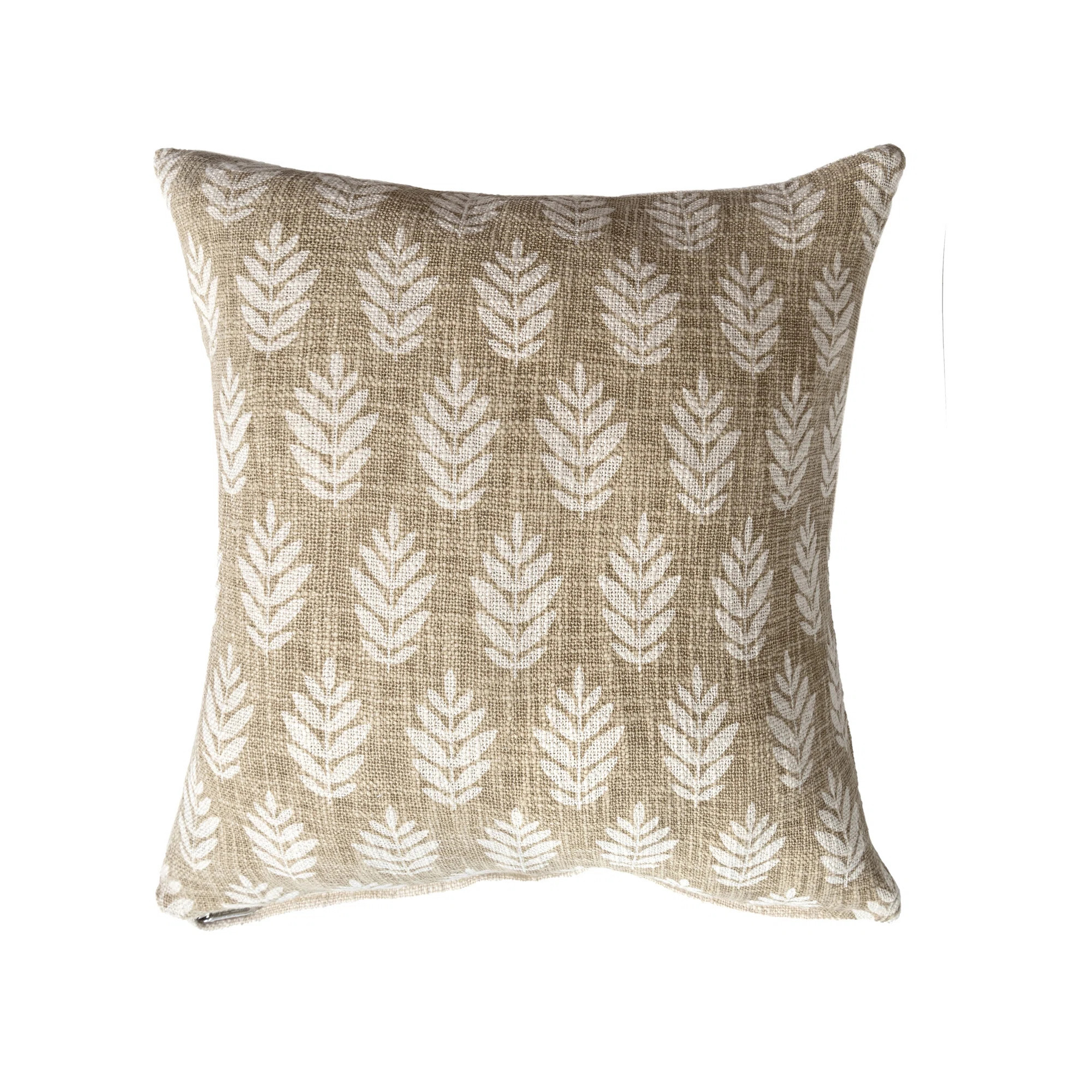 Rajani Home Oceana Brown/Beige Coastal Floral  Reversible Indoor/Outdoor Throw Pillow | Wayfair | Wayfair North America