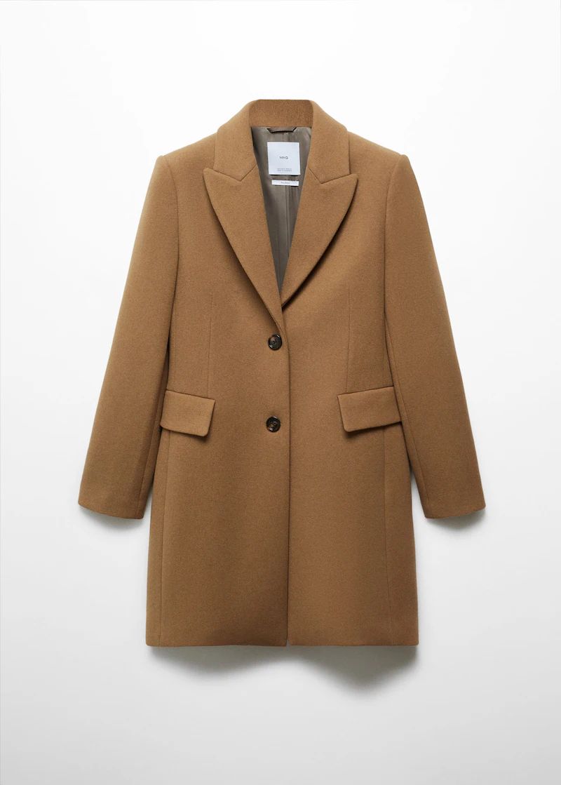 Lapelled straight-cut coat -  Women | Mango USA | MANGO (US)