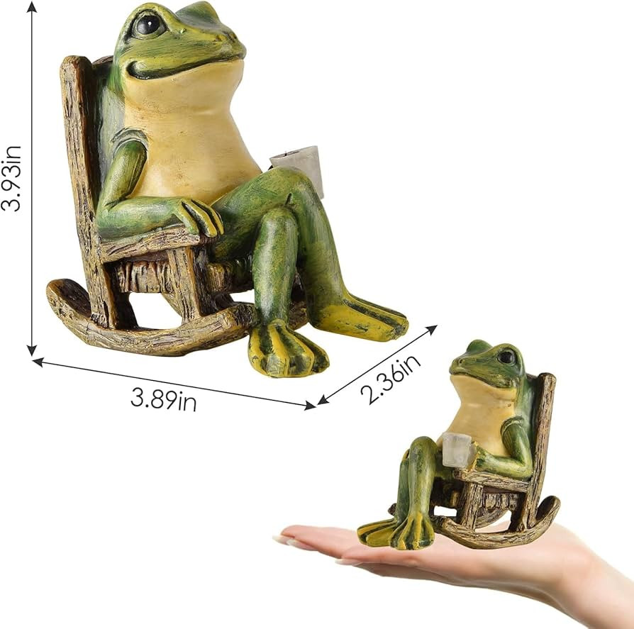 FOXMIS Miniature Frog Garden Statue Mom Dad Gifts Home Decorations Fairy Garden Accessories Outdo... | Amazon (US)