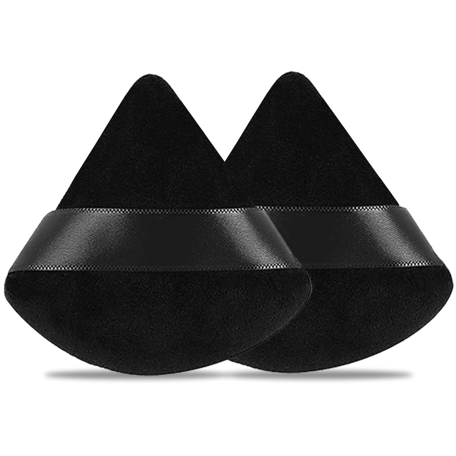 2 Pieces Powder Puff Face Cosmetic 2.76 Inch Soft Triangle Powder Puffs Washable Reusable Velour ... | Amazon (US)