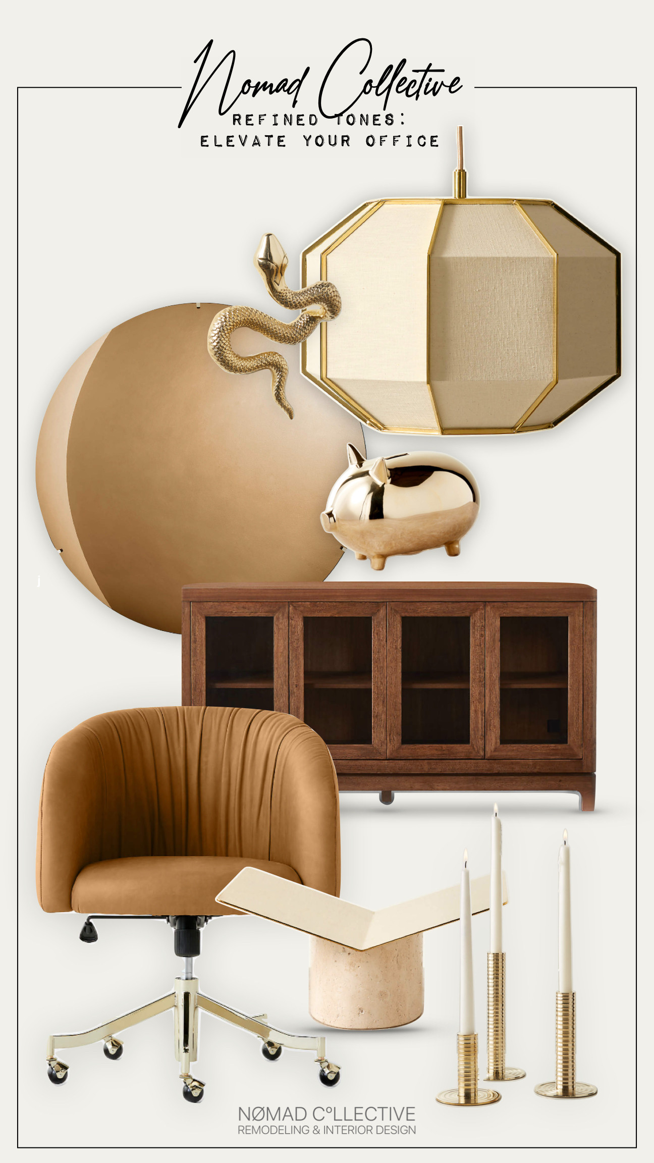 This office radiates a sense of calm and refinement, where every detail blends effortlessly in a soothing, monochromatic palette. Golden accents glimmer subtly throughout, elevating the space with a touch of luxury that feels both timeless and modern. 

 #LTKHome