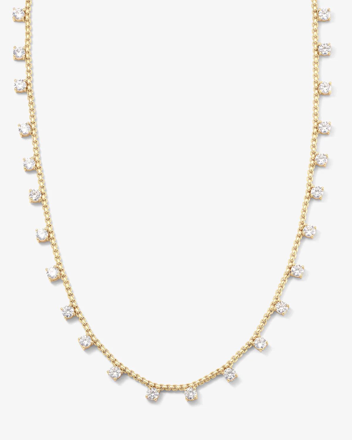 Lavish Necklace - Gold|White Diamondettes | Melinda Maria