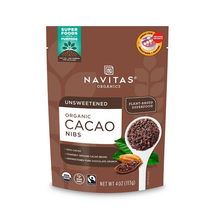 Navitas Organics Unsweetened Cacao Nibs - 4oz | Target