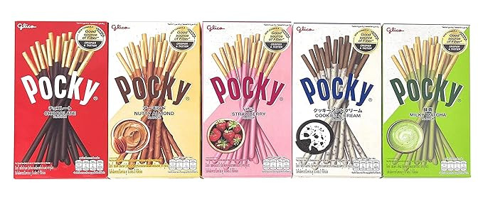 Pocky Biscuit Stick 5 Flavor Variety Pack (Pack of 5) (Total 7.2 oz) - Classic Flavors | Amazon (US)