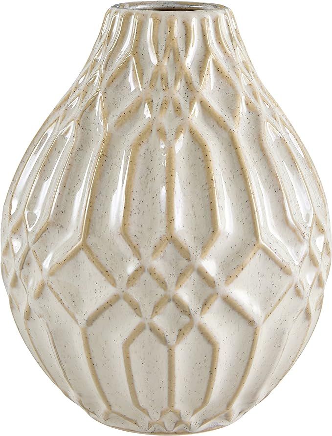 Amazon Brand – Stone & Beam Modern Decorative Ceramic Vase Decor With Geometric Pattern, 7.7 In... | Amazon (US)