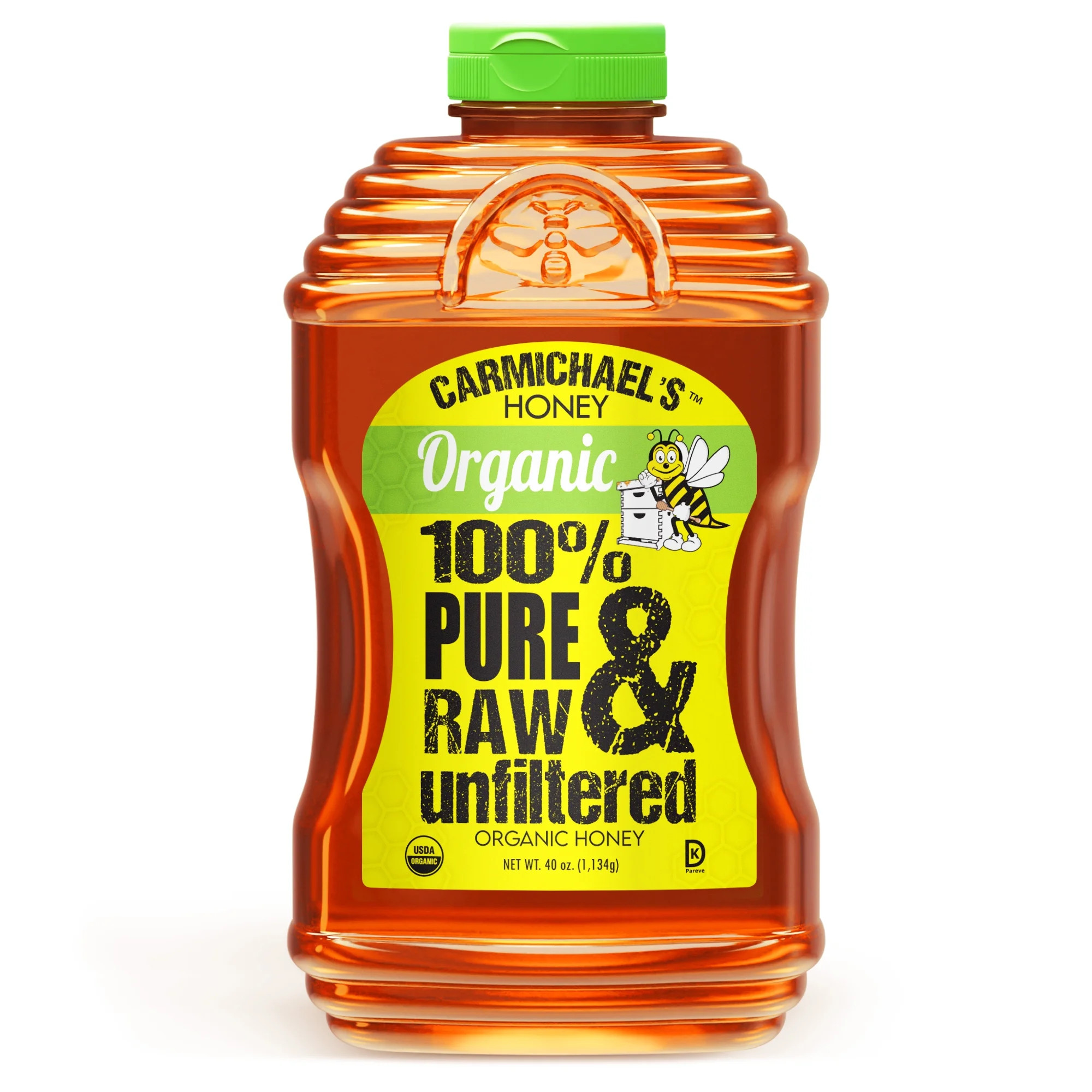 Carmichael's Organic Honey, 40oz, 100% Pure Raw & Unfiltered, USDA Certified Organic - Walmart.co... | Walmart (US)