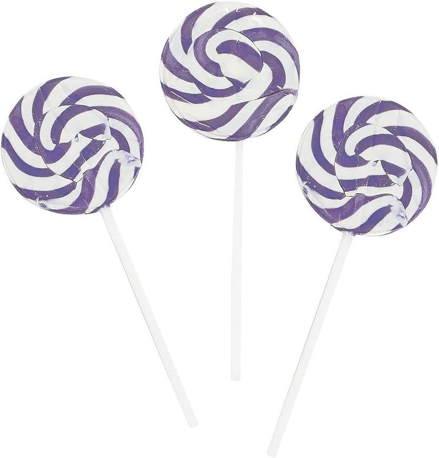 Purple Swirl Lollipops - 24 Candy Suckers Individually Wrapped Bulk - 2 Inch Pops - Great for Can... | Amazon (US)