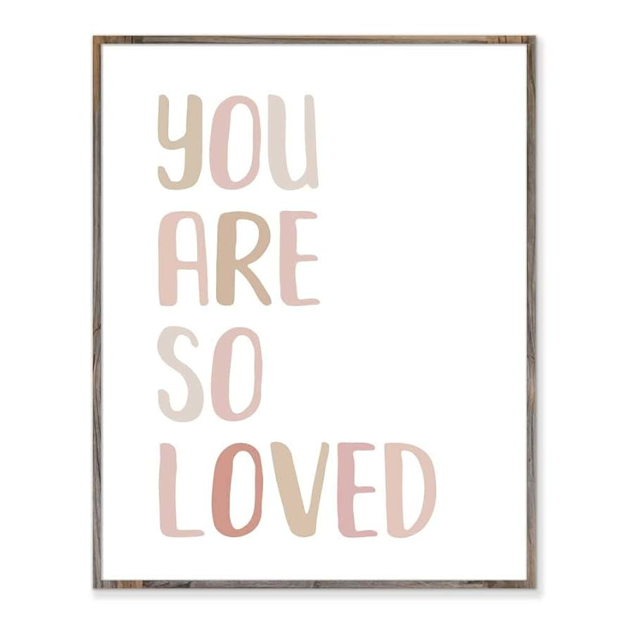 You Are So Loved, Art Print, Neutral Nursery Art, Nursery Quote, Baby Room Decor, You Are So Love... | Amazon (US)