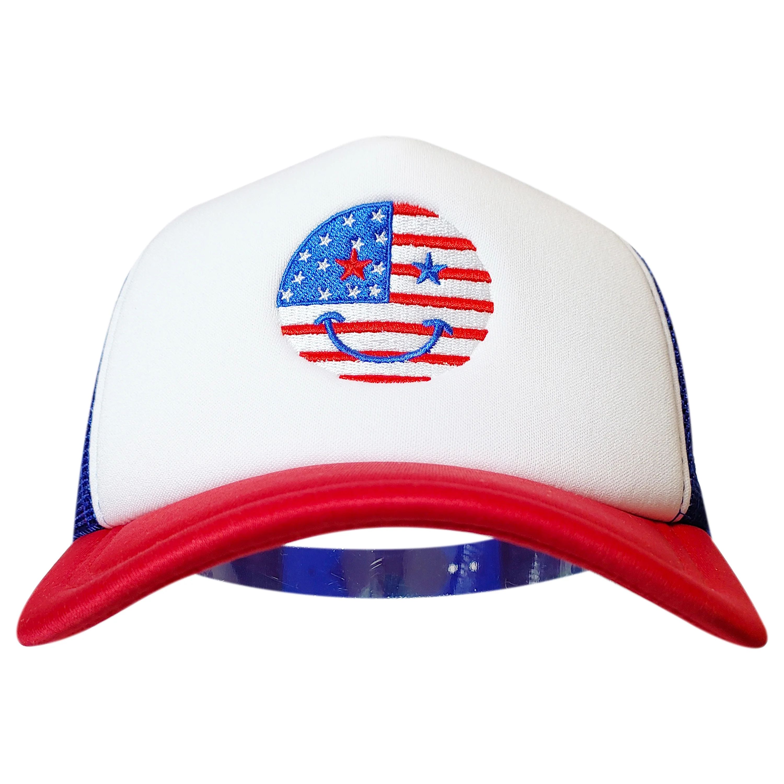 Patritoic Smiley Trucker-style Baseball Hat by Way to Celebrate | Walmart (US)