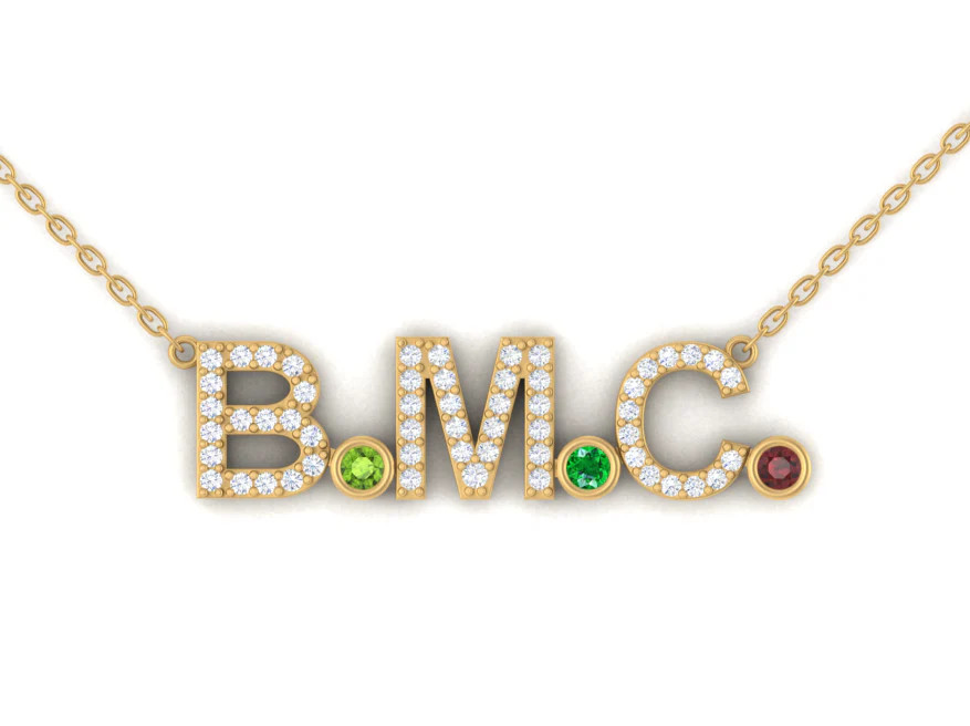 Birthstone Initial Necklace | Milliard Diamond Concierge
