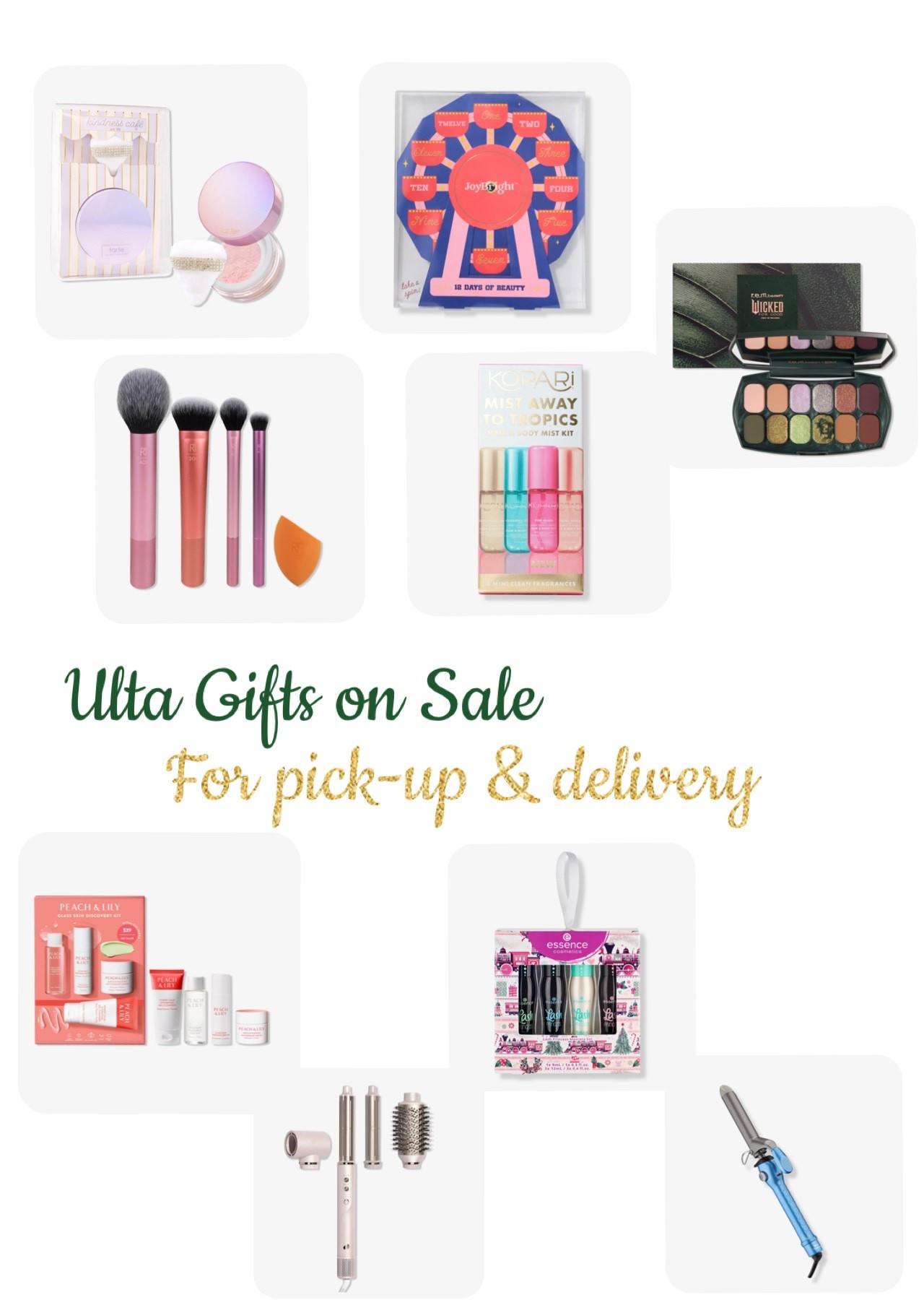 Ulta gifts are on sale and you can still get them in time for the holidays! Grab last minute gifts and stocking stuffers this holiday season! 

#LTKBeauty #LTKHoliday #LTKSaleAlert