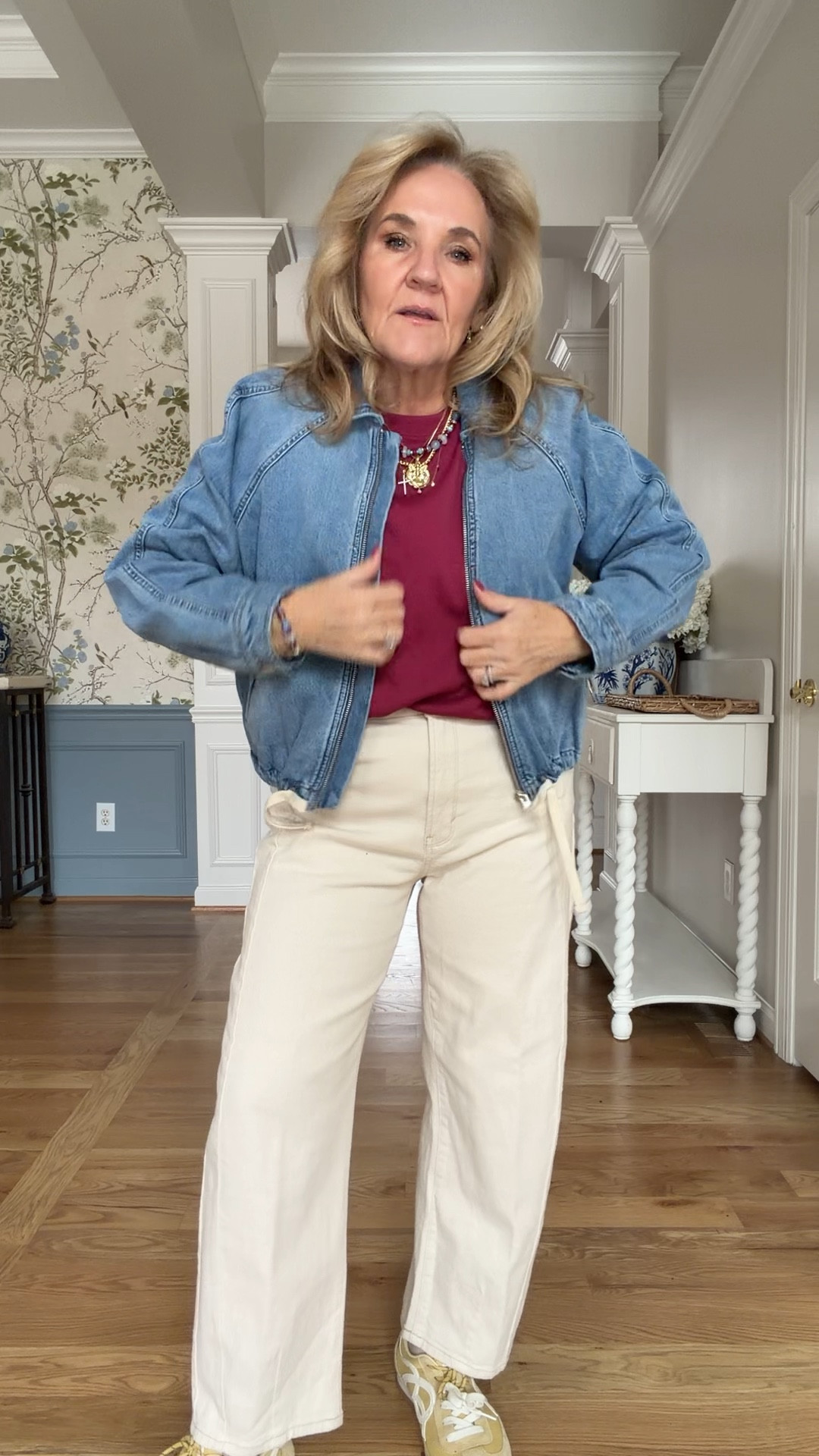 Walmart finds 
Bomber jacket size medium 
Scuba French terry top size medium 
Barrel jeans size down to a 6 
Also linking a great straught keg option 


#LTKPetite #LTKOver40 #LTKSeasonal