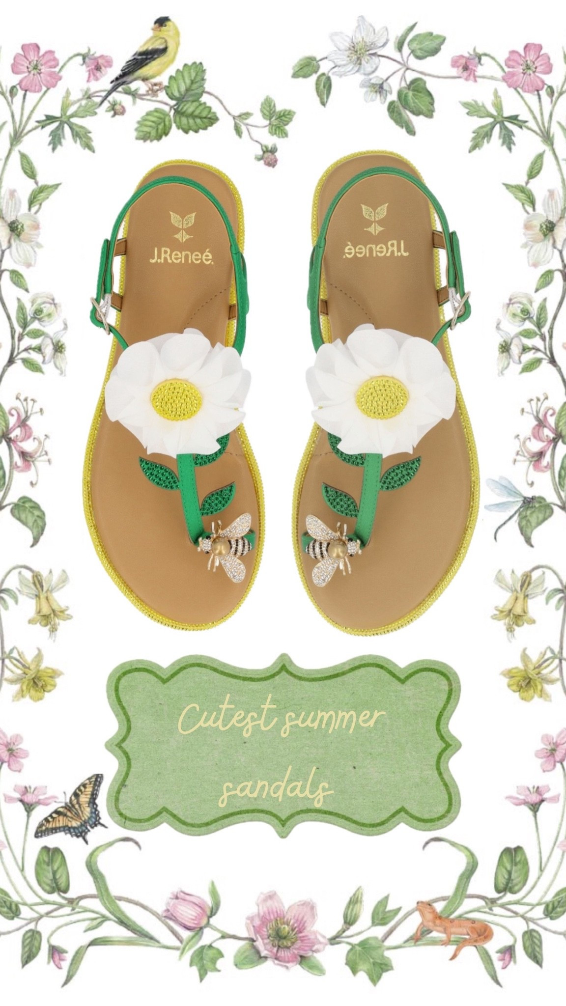 Me in sandals form 🌼🐝