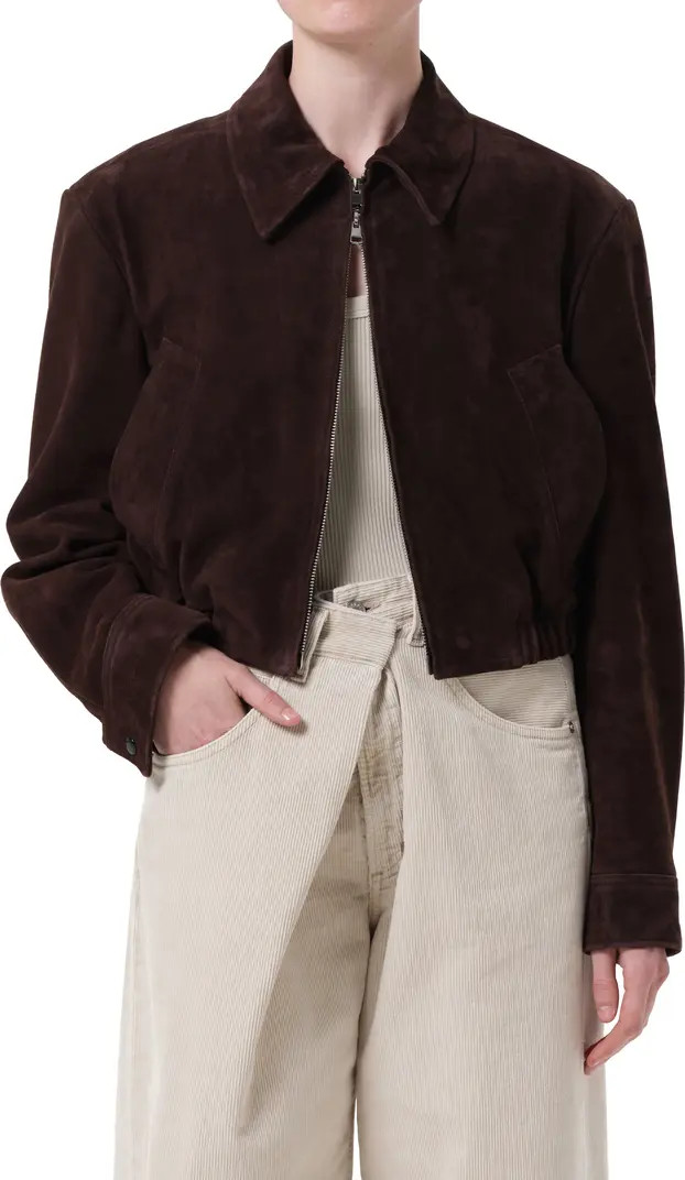 AGOLDE x Shoreditch Ski Club Nahla Suede Jacket | Nordstrom | Nordstrom