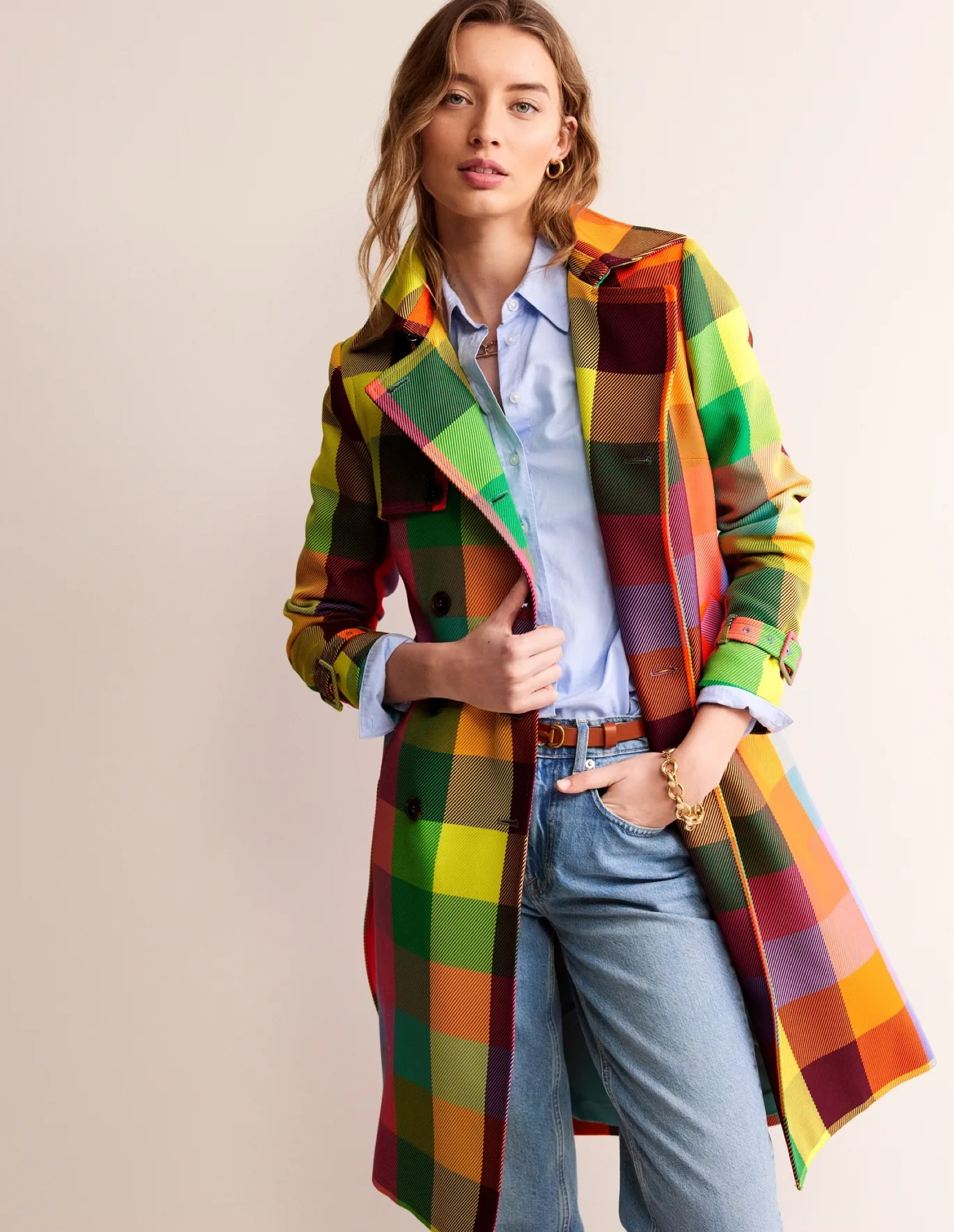 tain double push×playboy CHECK COAT KENZO | WAVY CHECK DOUBLE BREASTED JACKET