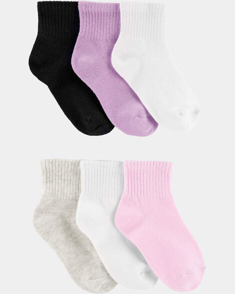 Girls 6-Pack Crew Socks | Carter's | Carter's Inc