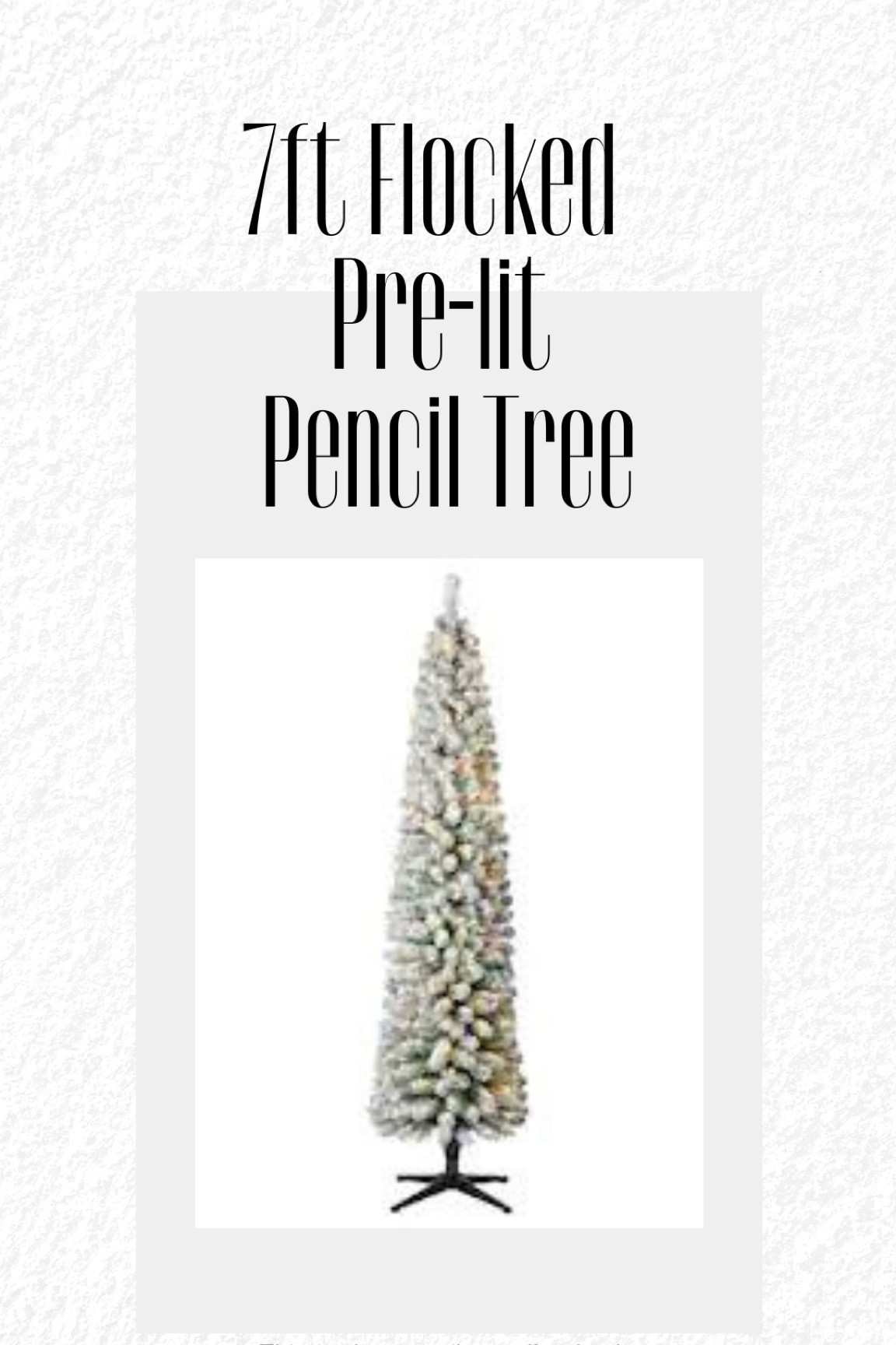 This is such a gorgeous pre-lit flocked pencil tree! It’s a fav in our house. Get it now while it’s on sale 50% off! 

#LTKsalealert #LTKSeasonal #LTKHoliday