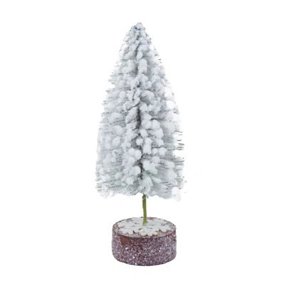 7"H Pine Trees - Set of 12 - White | Wayfair North America
