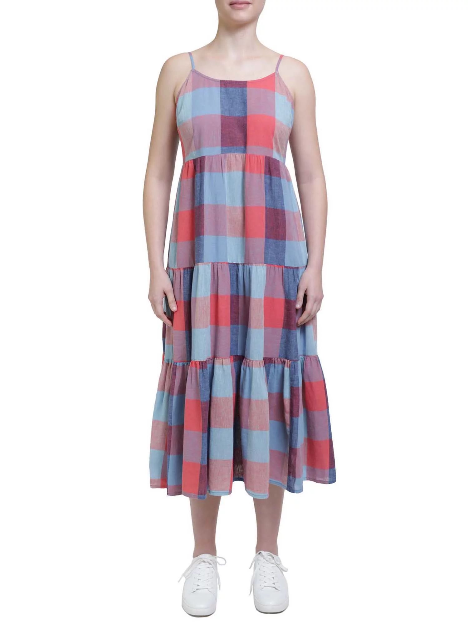 BeachLunchLounge Womens Tiered Maxi Dress with Adjustable Strap - Walmart.com | Walmart (US)