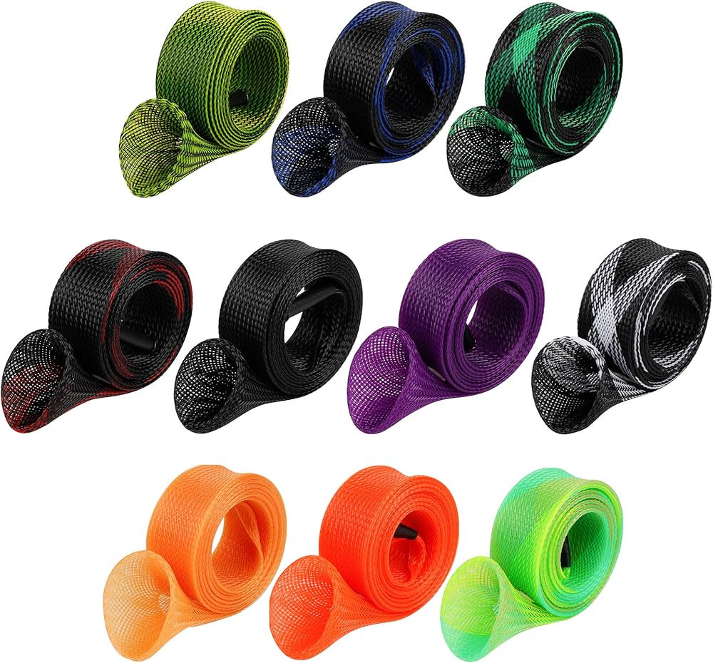 10Pcs Rod Sock Fishing Rod Sleeve Rod Cover Braided Mesh Rod Protector Pole Gloves Fishing Tools.... | Amazon (US)