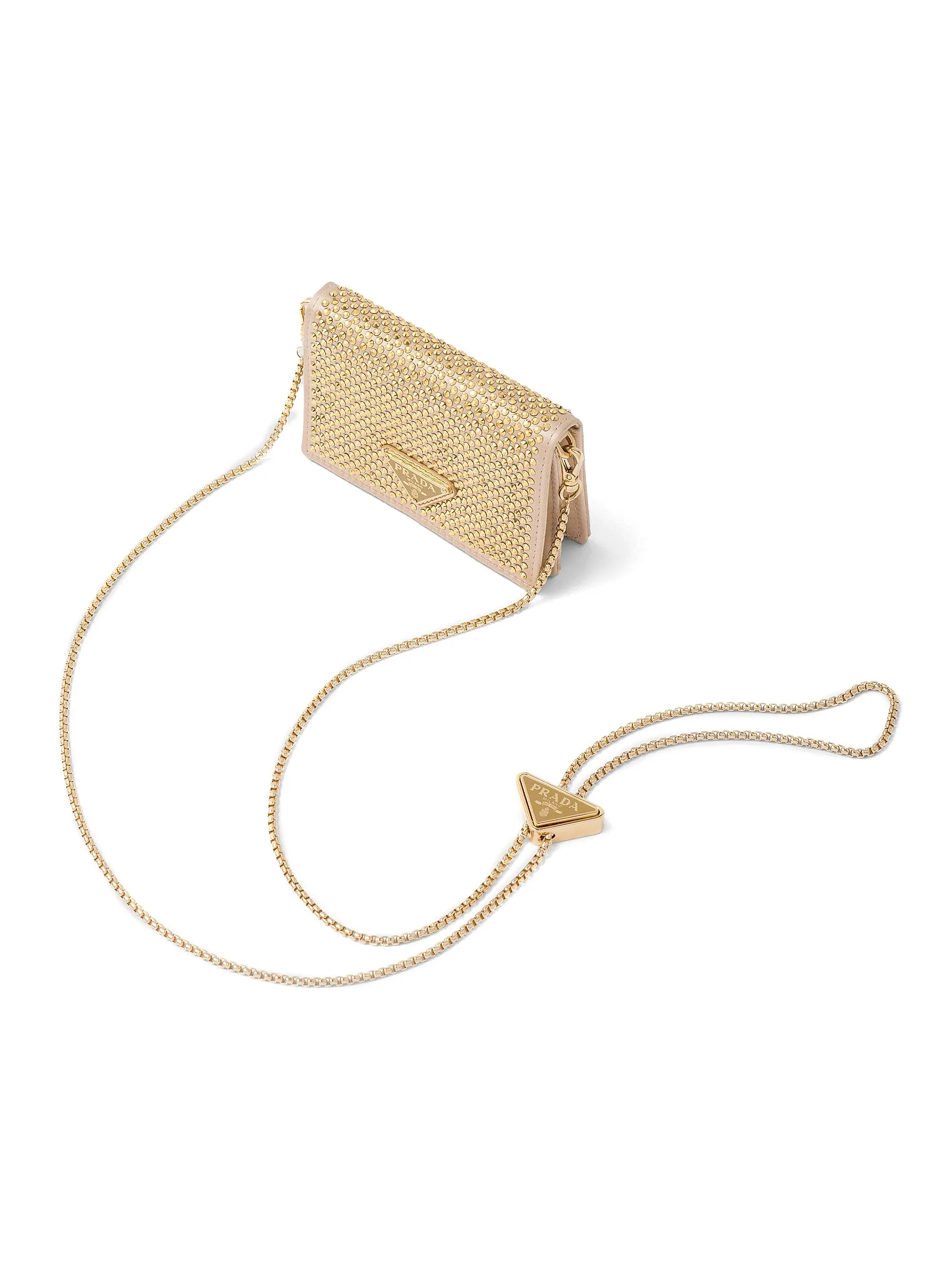 Cardholder with Shoulder Strap and Crystals | Saks Fifth Avenue