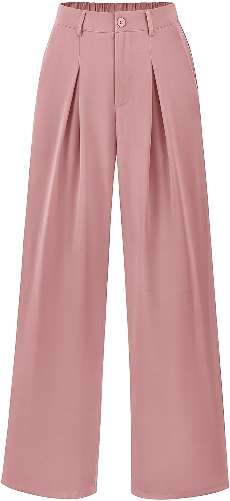 BTFBM Women High Waist Palazzo Pants Fall 2025 Casual Wide Leg Trousers Loose Work Office Busines... | Amazon (US)