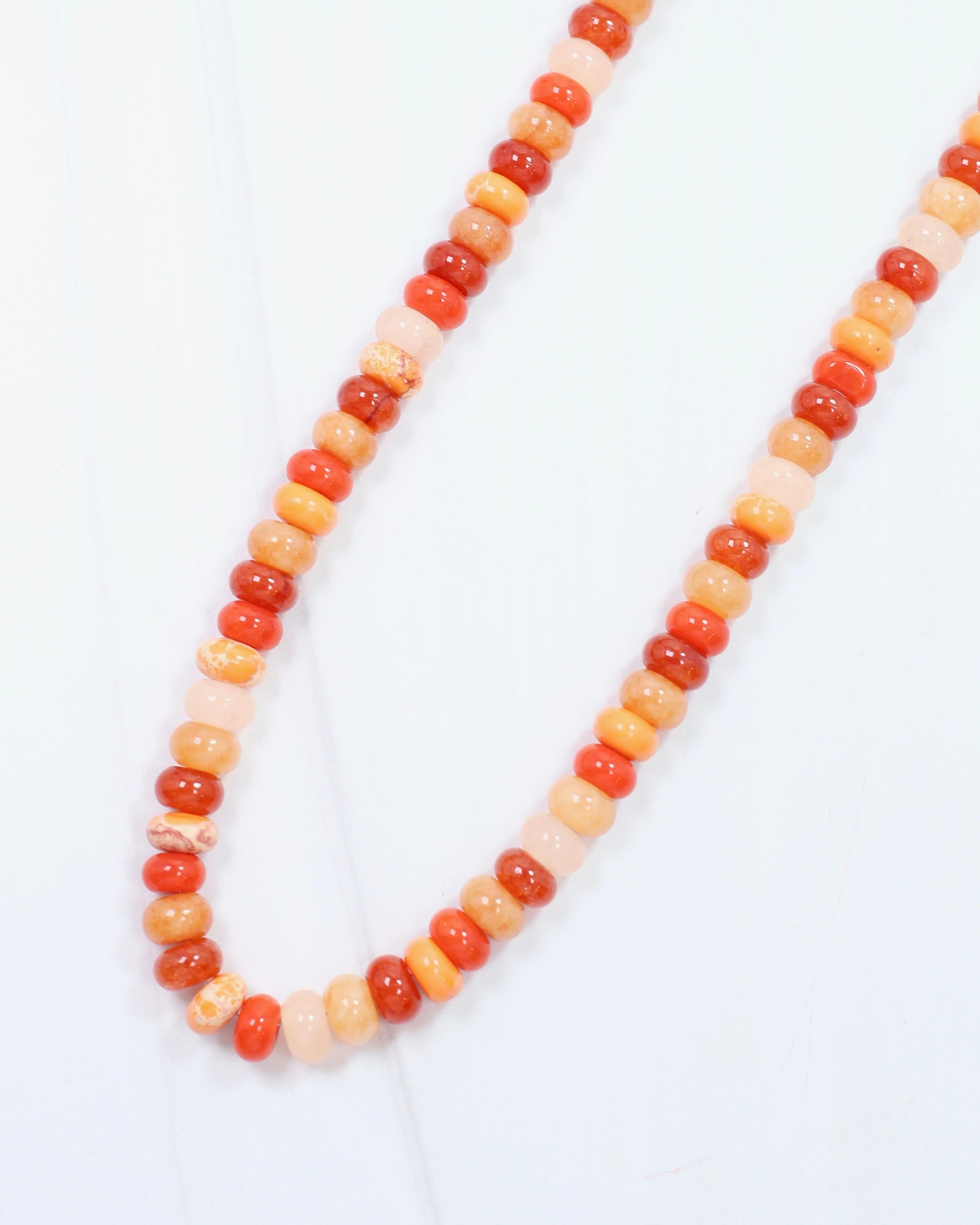 Regency Beaded Necklace Orange | Caroline Hill