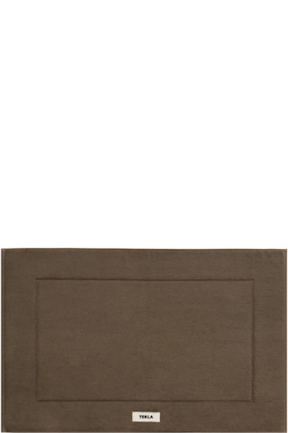 Tekla - SSENSE Exclusive Brown Terry Large Bath Mat | SSENSE