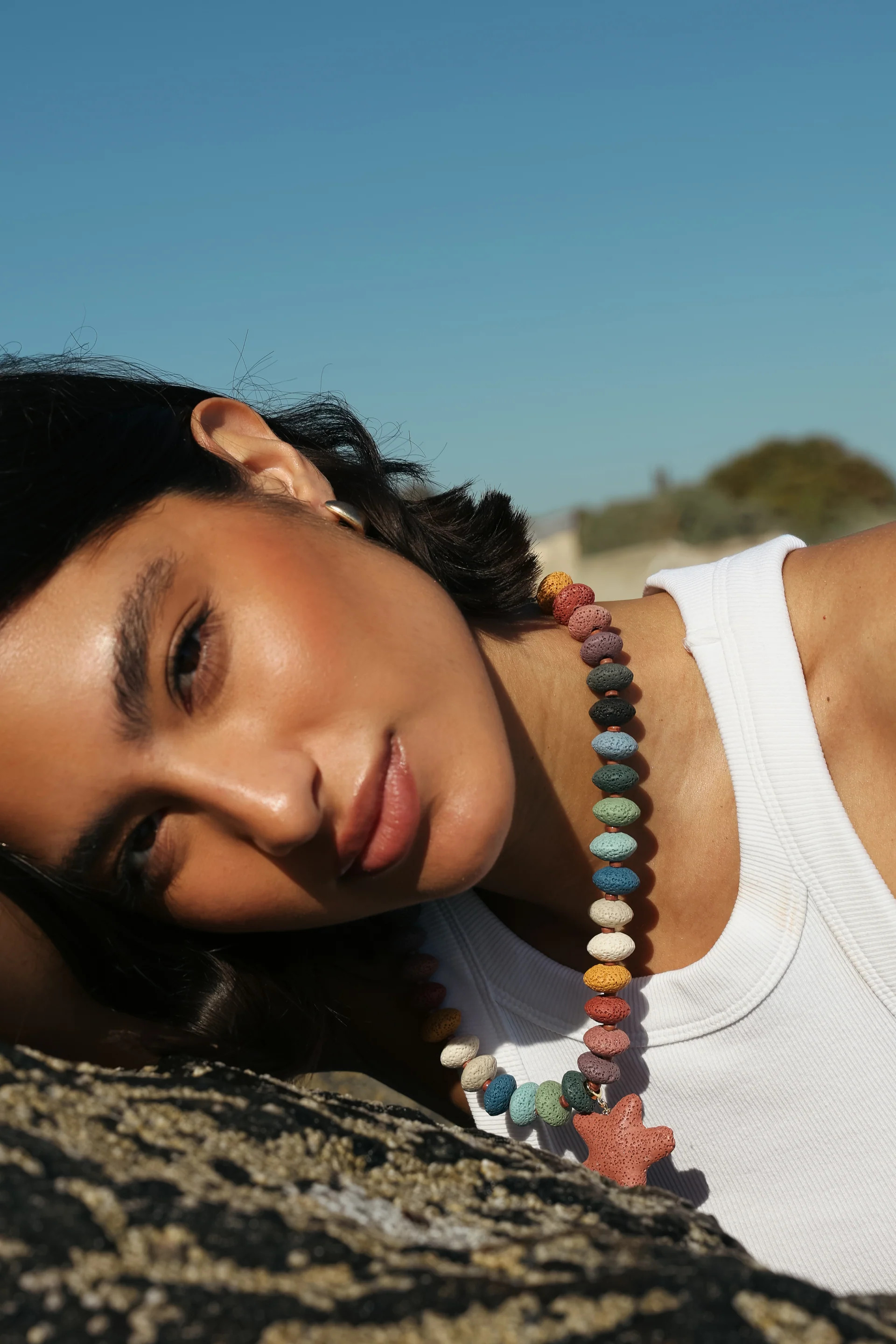 Lava Stone Starfish Necklace | Hannah B. Jewelry